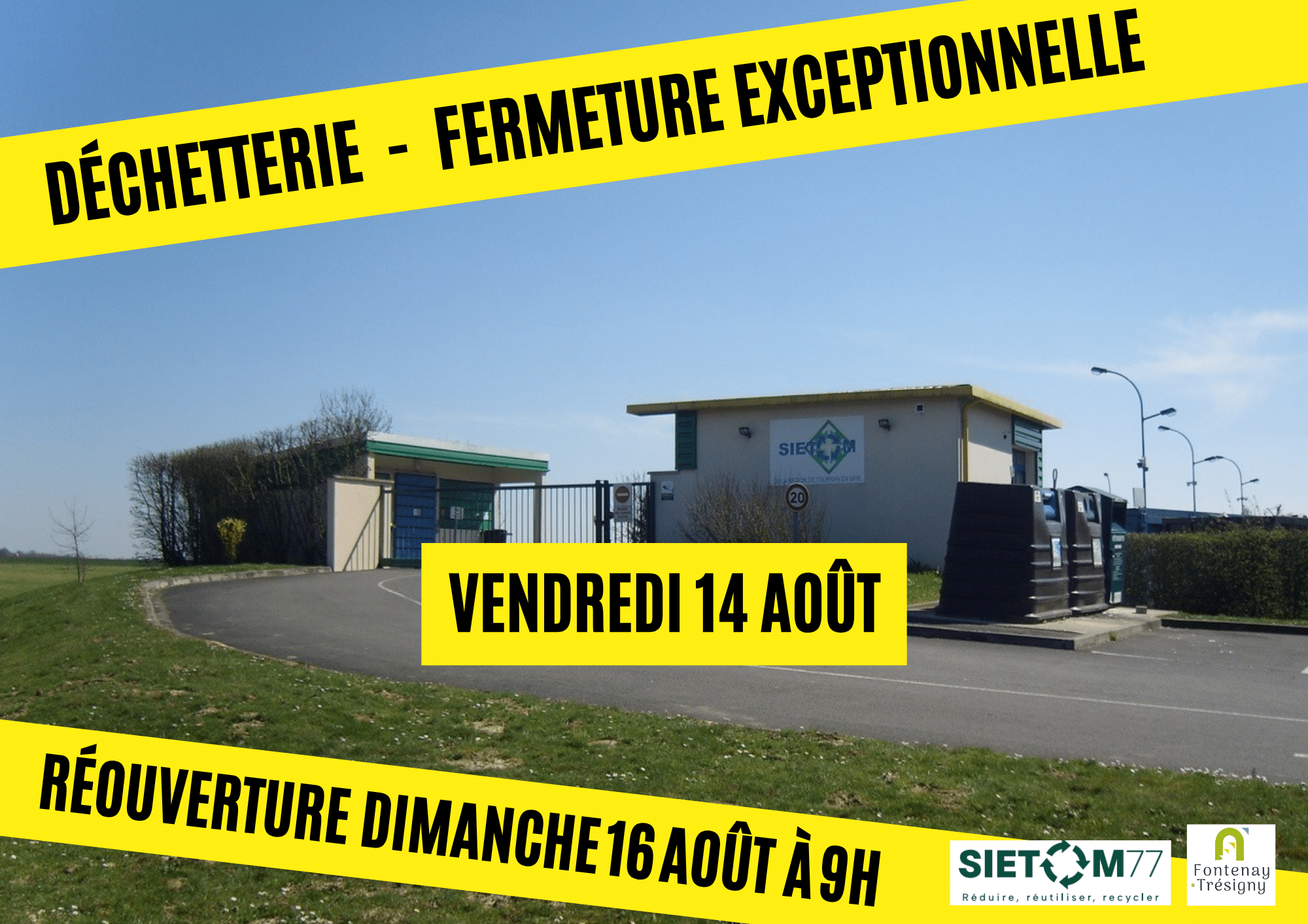 Affiche A4 Paysage fermeture congés